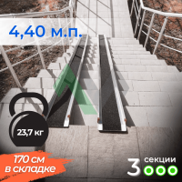 3-секционный пандус Реабилити 440 см